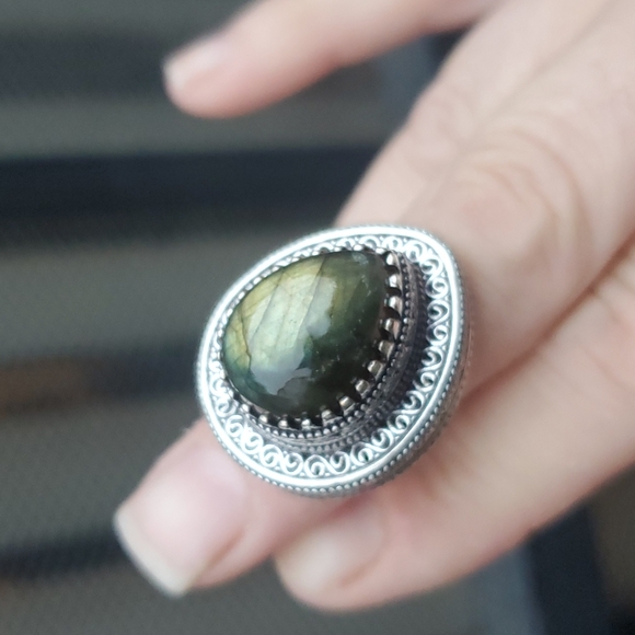 New Unique Labradorite 925 Silver Ring. - Picture 16 of 16